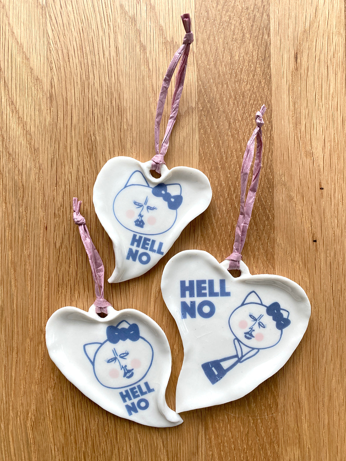 HELL NO KITTY Motif Hanging Decoration 03