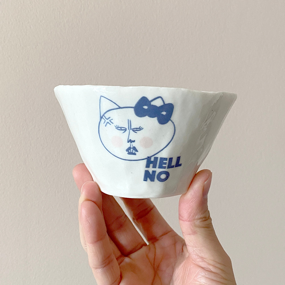 HELL NO KITTY Motif Bowl 01