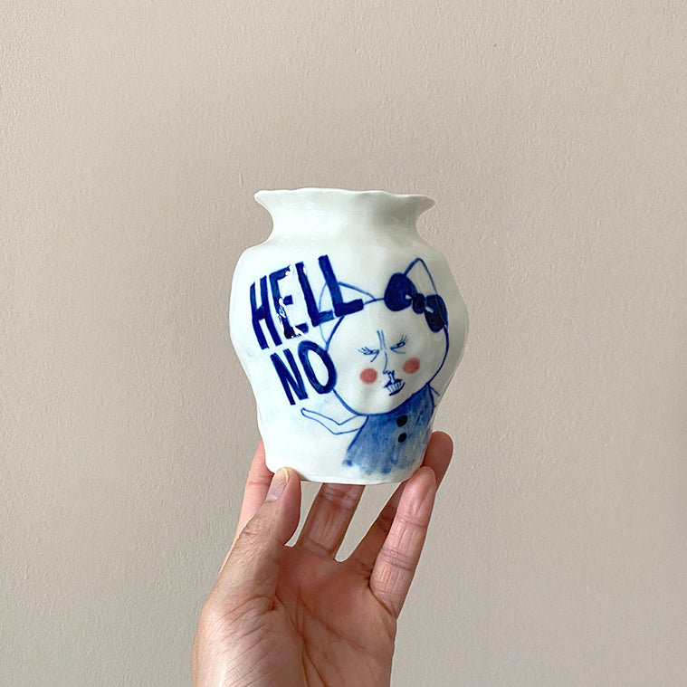 HELL NO Kitty Vase 01